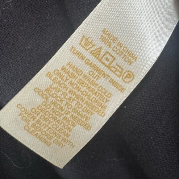 Kate Spade Pearl Crystal Rhinestone Beaded Preppy Cotton Cardigan Sweater Crew L - Picture 13 of 16